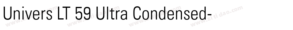 Univers LT 59 Ultra Condensed字体转换